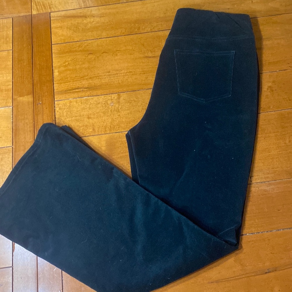 SOFT SURROUNDINGS Corduroy Boot Cut Slacks, Pull On, Deep Teal, Medium